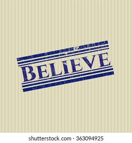 Believe rubber grunge texture stamp