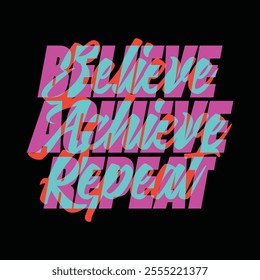 Believe typograhpy streetwear vector template