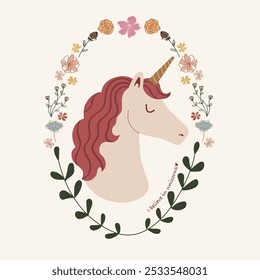 i believe in unicorn nursery girl flowers