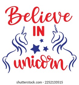 Believe In Unicorn Shirt Design 