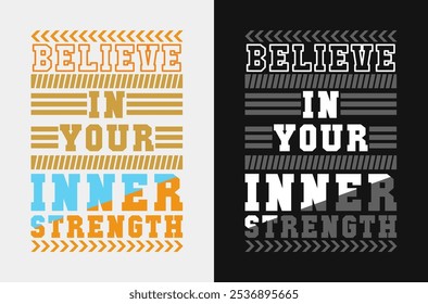 Believe in Your Inner Strength – Empowering Stroke Vector Image