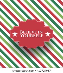 Believe in Yourself card with nice design