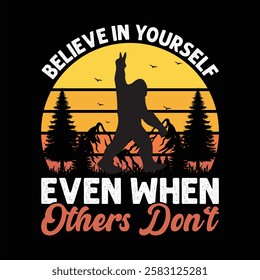 Believe in yourself even when others dont Vector Illustration