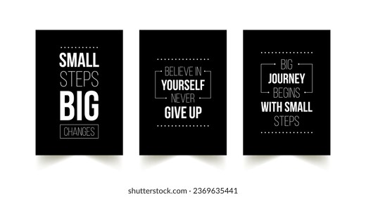 Believe in yourself never give up stylish motivational quotes typography slogan template