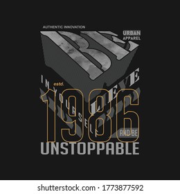 cree en sí mismo marco de texto elegante, tipografía abstracta eslogan estilo camiseta, diseño ilustración vectorial, denim vintage para impresión lista