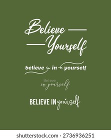 believe in yourself typography text vector-06