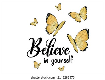 believe in yourself vector han drawn design 