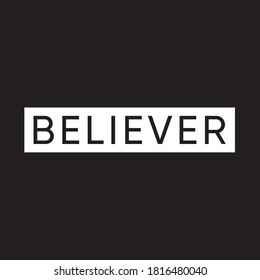 Believer Christian typography T shirt Design Vector 