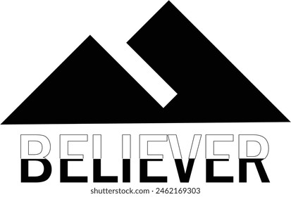 (BELIEVER) T-shirt design eps format