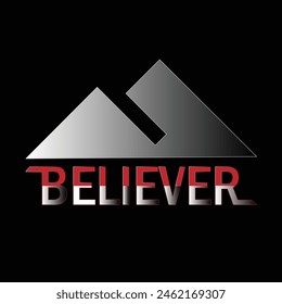 (BELIEVER) T-Shirt Design eps Format