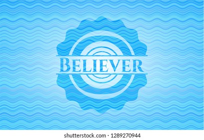 Believer water representation emblem.