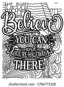 believes you can and your half way there,coloring book pages.