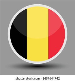Beligum flag in the form of a circle, can be used for independence or other events