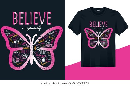 beliver t-shirt design vector for boy and grils