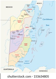 Belize Administrative Map