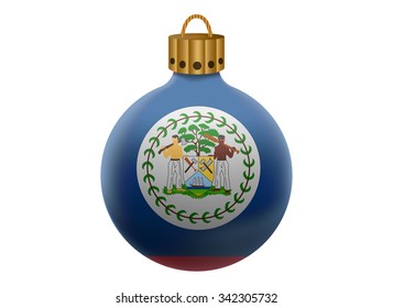 belize christmas ball isolated