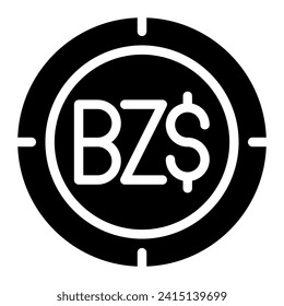 Belize coins icon vector graphic illustration for web, UI and App mobile design isolated on white background