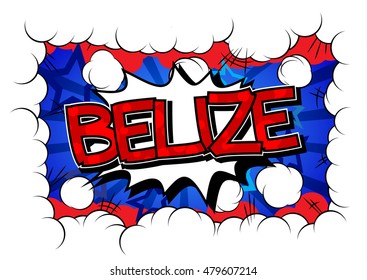 Belize - Comic book style text