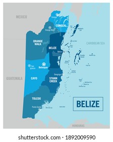 2,792 Belize political map Images, Stock Photos & Vectors | Shutterstock