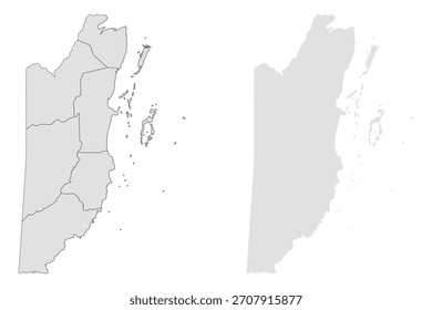 Belize country vector map. vector, icon, symbols.