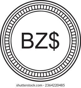Belize currency black logo high quality files 