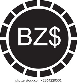 Belize currency black logo high quality files 