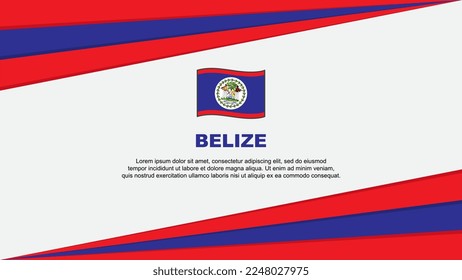 Belize Flag Abstract Background Design Template. Belize Independence Day Banner Cartoon Vector Illustration. Belize Design