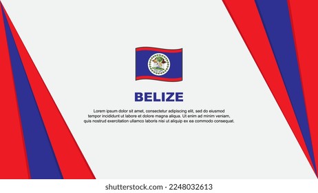 Belize Flag Abstract Background Design Template. Belize Independence Day Banner Cartoon Vector Illustration. Belize Flag