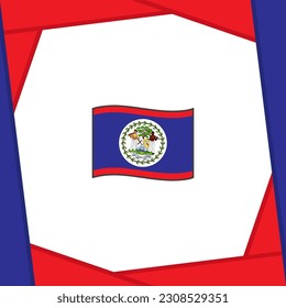 Belize Flag Abstrakte Hintergrunddesign-Vorlage. Belize Independence Day Banner Social Media Post. Belize-Banner