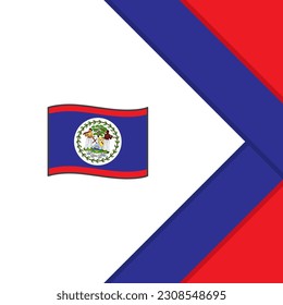 Belize Flag Abstract Background Design Template. Belize Independence Day Banner Social Media Post. Belize Cartoon
