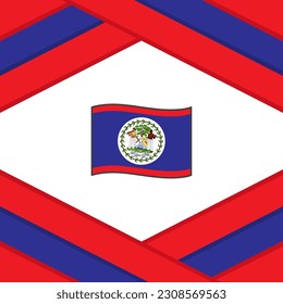 Plantilla de diseño de fondo de resumen de bandera de Belice. Cartel del Día de la Independencia de Belice en medios sociales. Plantilla de Belice