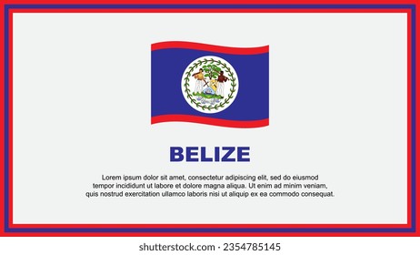 Belize Flag Abstract Background Design Template. Belize Independence Day Banner Social Media Vector Illustration. Belize Banner