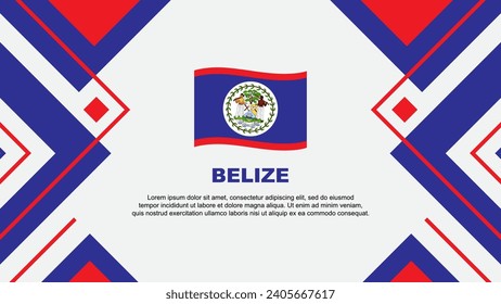 Belize Flag Abstract Background Design Template. Belize Independence Day Banner Wallpaper Vector Illustration. Belize Illustration