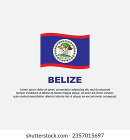 Belize Flag Background Design Template. Belize Independence Day Banner Social Media Post. Belize Background