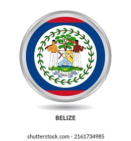 Belize  flag badge icon, button, vector series