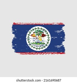 Belize Flag Brush. National Flag