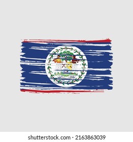 Belize Flag Brush. National Flag