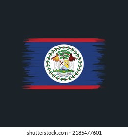 Belize Flag Brush. National Flag