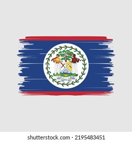 Belize Flag Brush. National Flag
