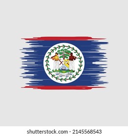 Belize Flag Brush Strokes. National Flag