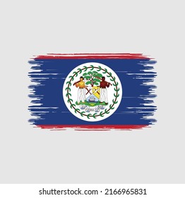 Belize Flag Brush Strokes. National Flag