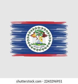 Belize Flag Brush Vector Illustration