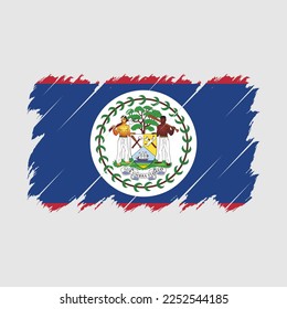 Belize Flag Brush Vector Illustration