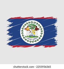 Ilustración del vector de pincel de bandera de Belice