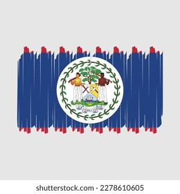 Belize Flag Brush Vector Illustration
