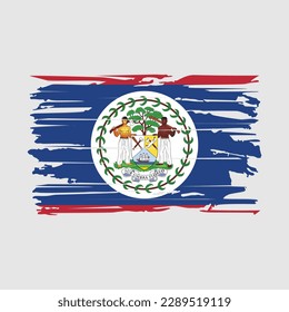 Belize Flag Pinselspitze Vektorgrafik