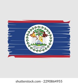 Belize Flag Brush Vector Illustration