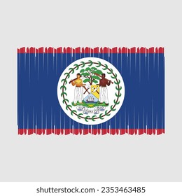 Belize Flag Brush Vector Illustration