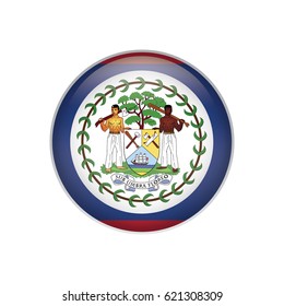 Belize flag button