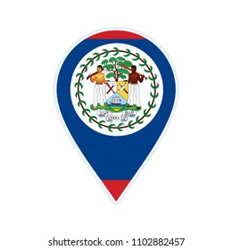 Belize flag icon. Travel icon. Travel destination of Belize. Belize badge. Flag badge. svg